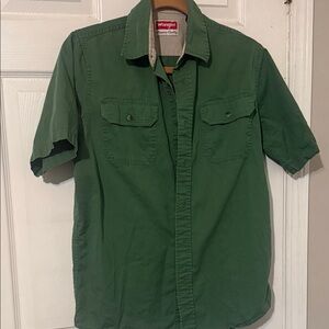Wrangler Men's Forest Green Casual Shirt